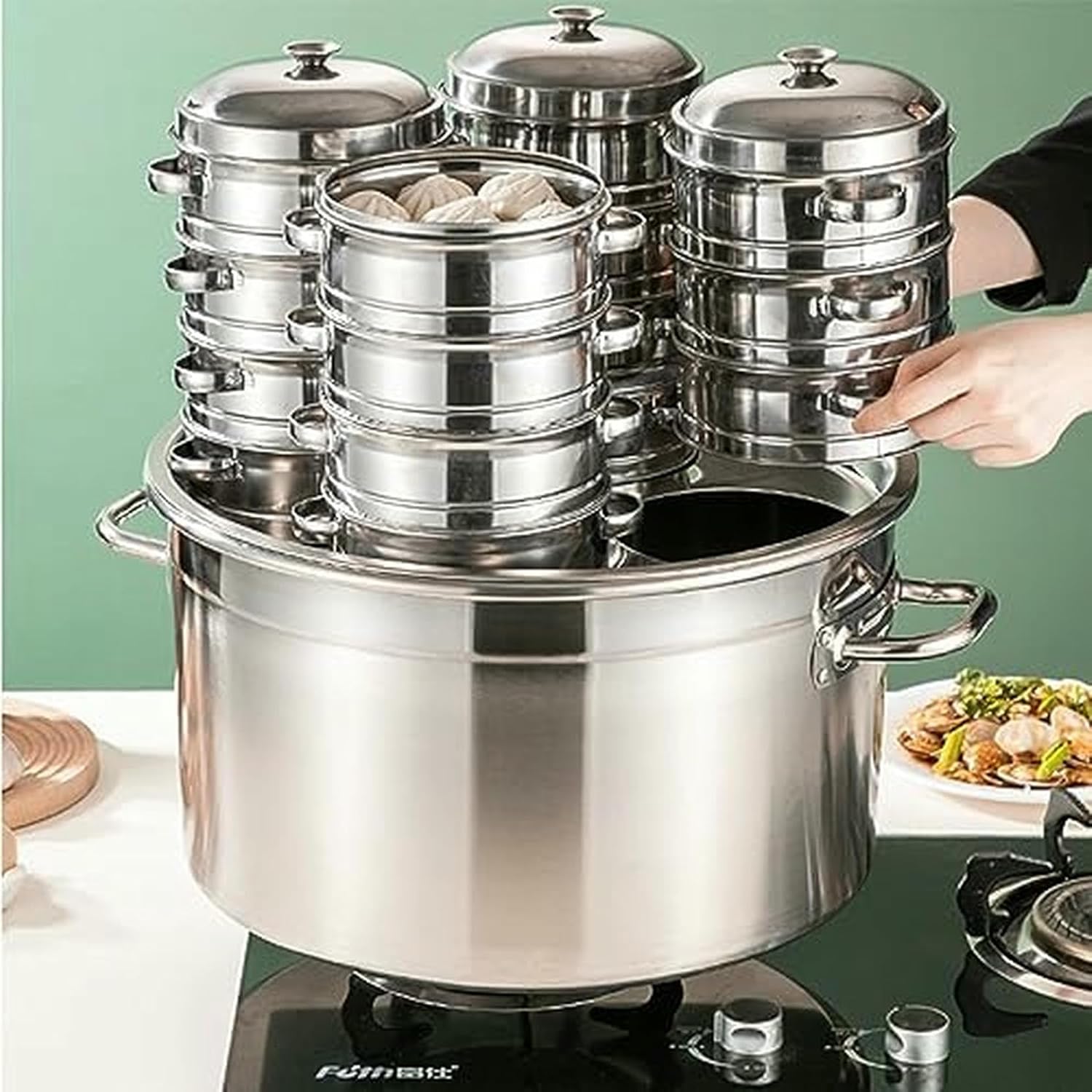 A695 高火力調理で 焼く・炒める Wファイバーライン 鉄